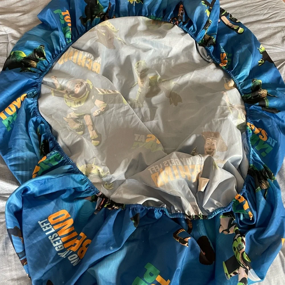 Vintage 2010 Disney Toy Story Twin Bedding Set - Comforter, Fitted & Flat Sheet